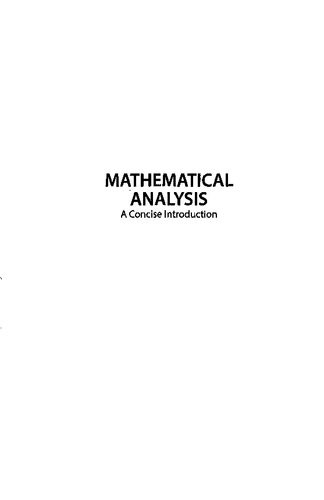 Mathematical Analysis A Concise Introduction Jiongmin Yong
