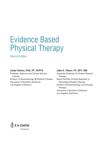 Evidence Based Physical Therapy 2nd Edition Linda Fetters Pt Phd Fapta