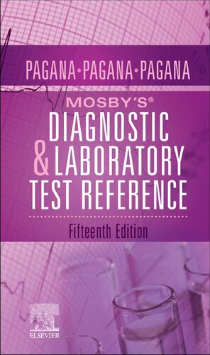 Mosbys Diagnostic And Laboratory Test Reference 15th Edition Kathleen Deska Pagana Phd Rn