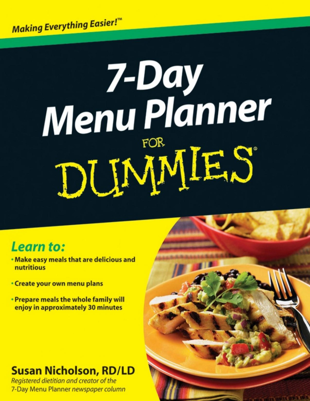 7day Menu Planner For Dummies Susan Nicholson