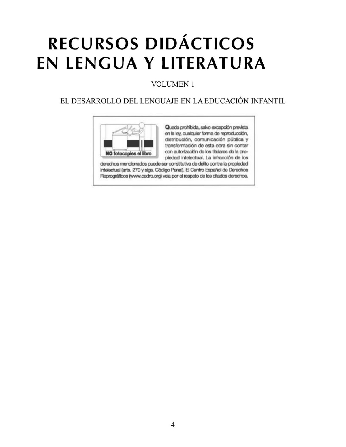 Recursos Didcticos En Lengua Y Literatura Volumen 1 El Desarrollo Del Lenguaje En La Educacin Infantil Spanish Edition Rosa Ana Martn Vegas