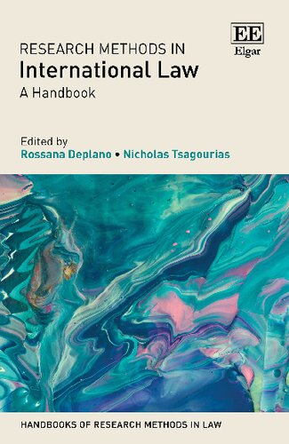 Research Methods In International Law A Handbook Rossana Deplano Editor