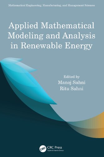 Applied Mathematical Modeling And Analysis In Renewable Energy 1st Edition Manoj Sahni