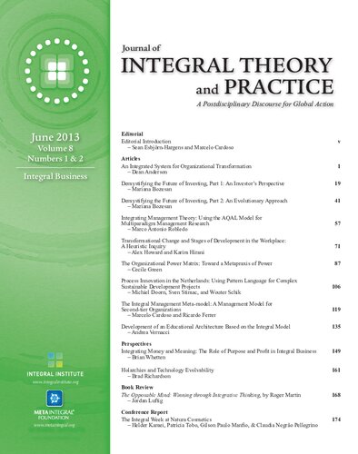 Journal Of Integral Theory And Practice 2013vol 8 No 12 Sean Esbjrnhargens