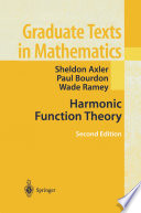 Harmonic Function Theory 2nd Edition Sheldon Axler Paul Bourdon Ramey Wade