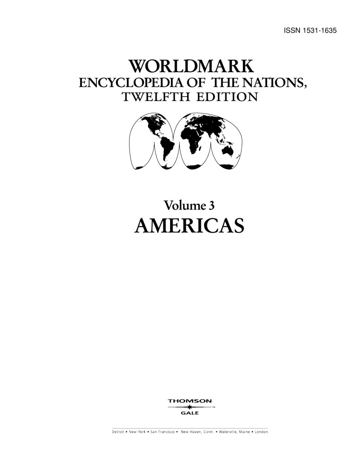 Worldmark Encyclopedia Of The Nations Americas 12th Edition Timothy L Gall