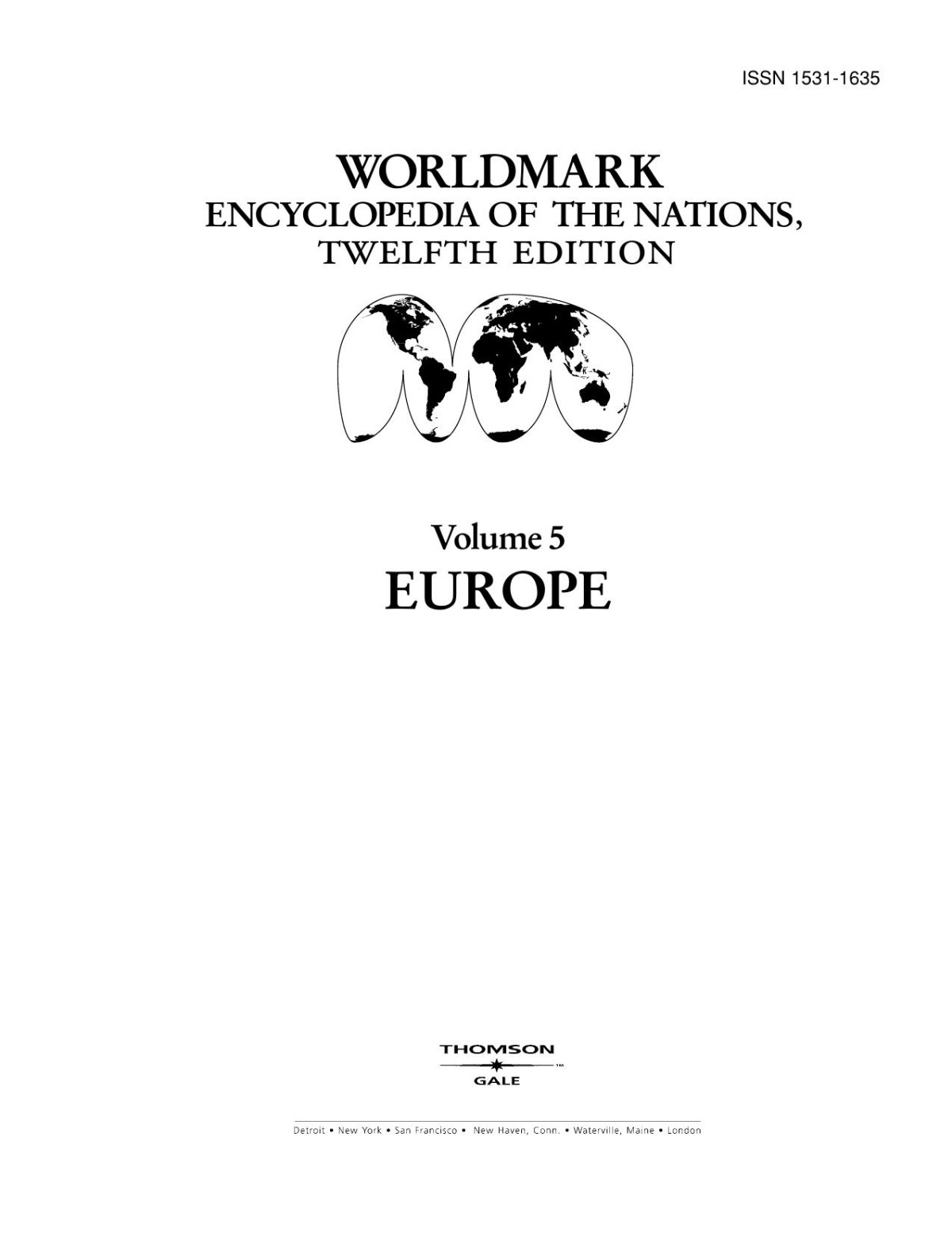 Worldmark Encyclopedia Of The Nations 12th Edition Timothy L Gall