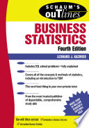 Schaums Outline Of Business Statistics 4th Edition Leonard Kazmier