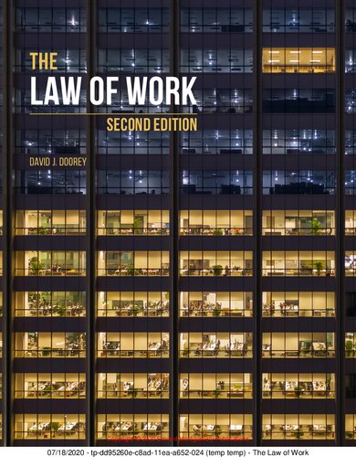 The Law Of Work Rosemary Owens Joellen Riley Jill Murray