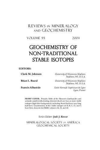 Geochemistry Of Nontraditional Stable Isotopes Francis Albarde