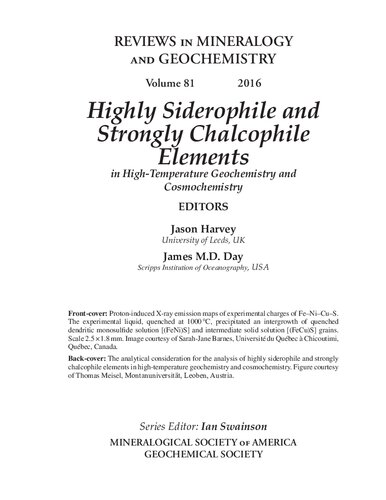 Highly Siderophile And Strongly Chalcophile Elements Jason Harvey