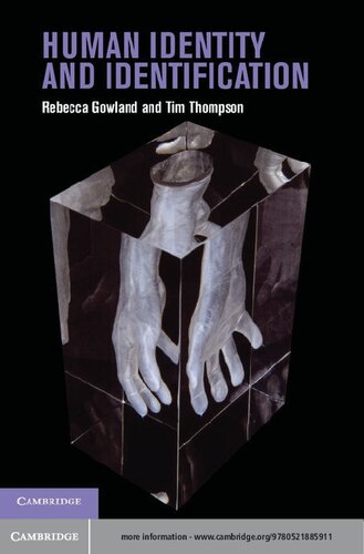 Human Identity And Identification 1st Edition Rebecca Gowland