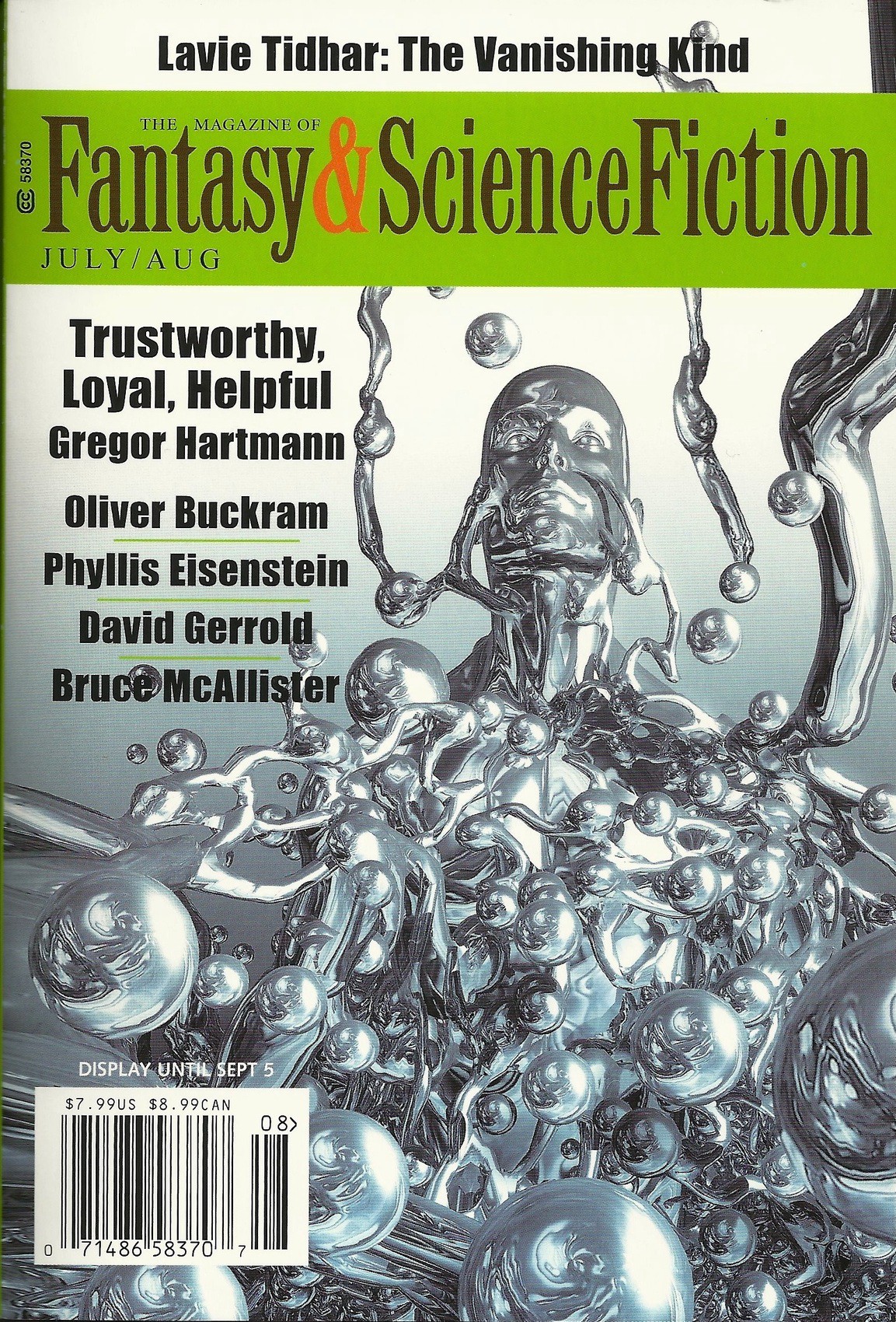 The Magazine Of Fantasy Science Fiction Julyaugust 2016 Various