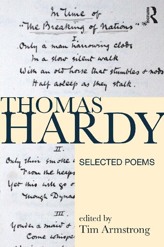 Thomas Hardy Selected Poems 2nd Edition Tim Armstrong