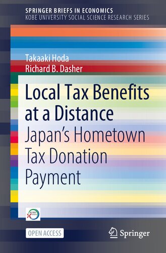 Local Tax Benefits At A Distance Japans Hometown Tax Donation Payment 1st Edition Hoda