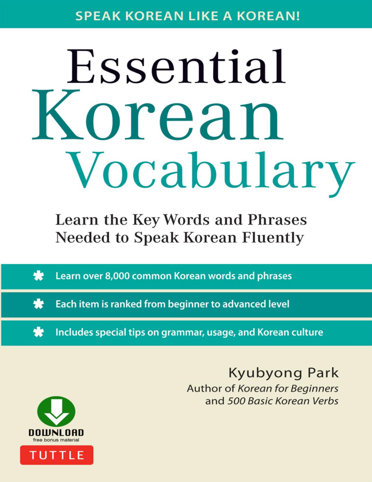 Essential Korean Vocabulary Kyubyong Park