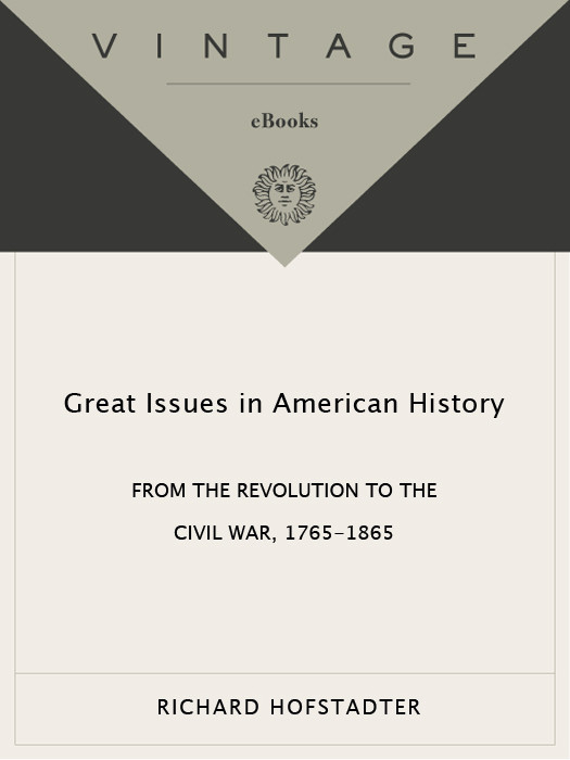 Great Issues In American History Volume 2 Richard Hofstadter