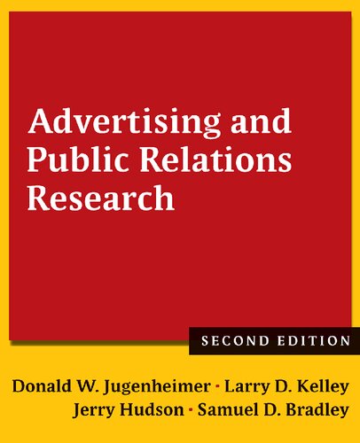 Advertising And Public Relations Research 2nd Edition Donald W Jugenheimer