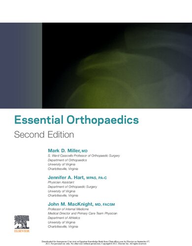Essential Orthopaedics 2nd Edition Mark D Miller Jennifer Hart