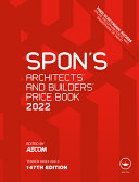 Spons Architects And Builders Price Book 2022 147th Edition Aecom