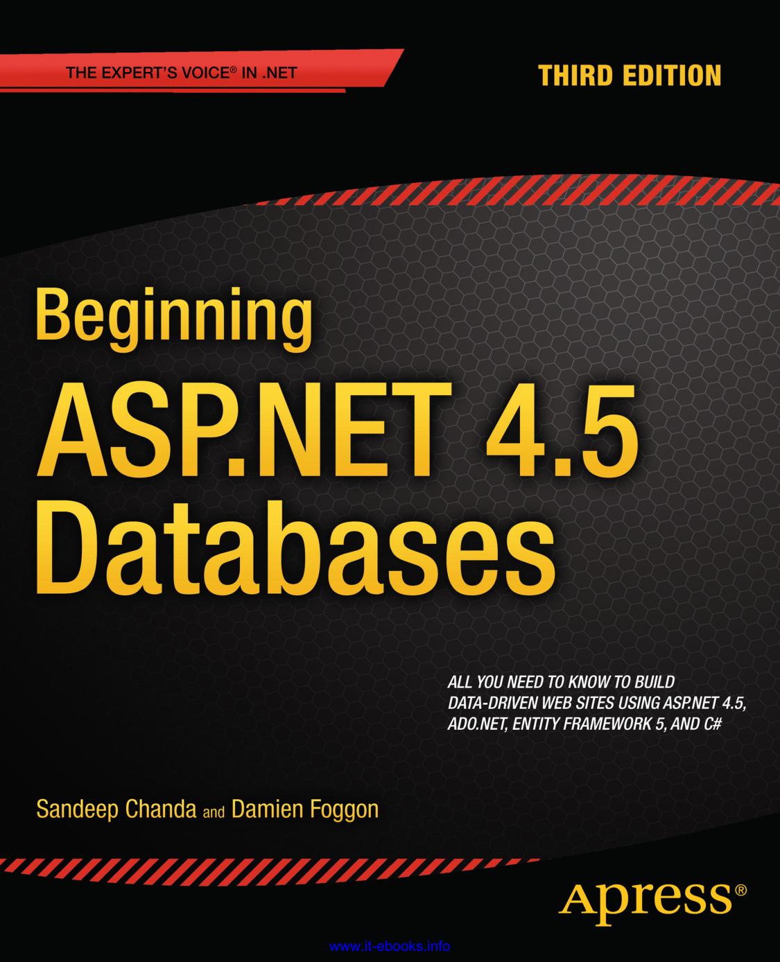 Beginning Aspnet 45 Databases 3rd Edition Sandeep Chanda Damien Foggon