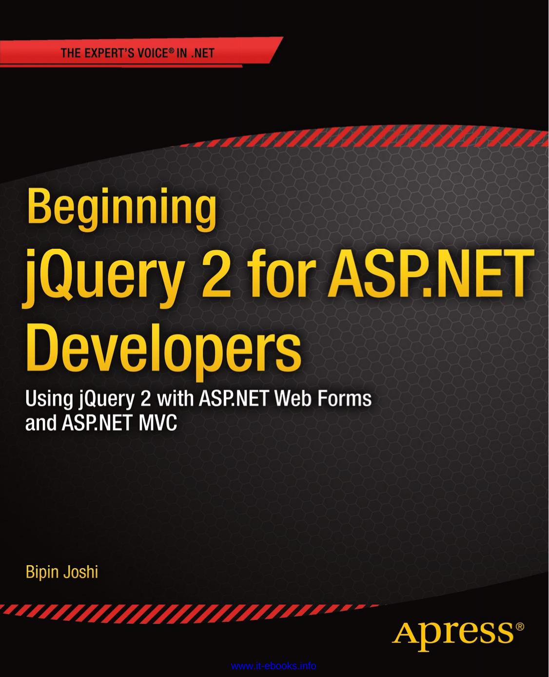 Beginning Jquery 2 For Aspnet Developers 1st Edition Bipin Joshi
