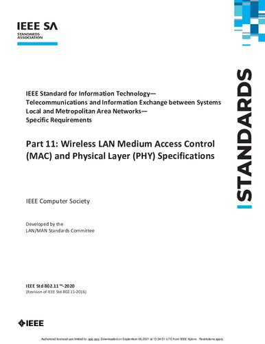 Ieee Std 802112020 Ieee Computer Society