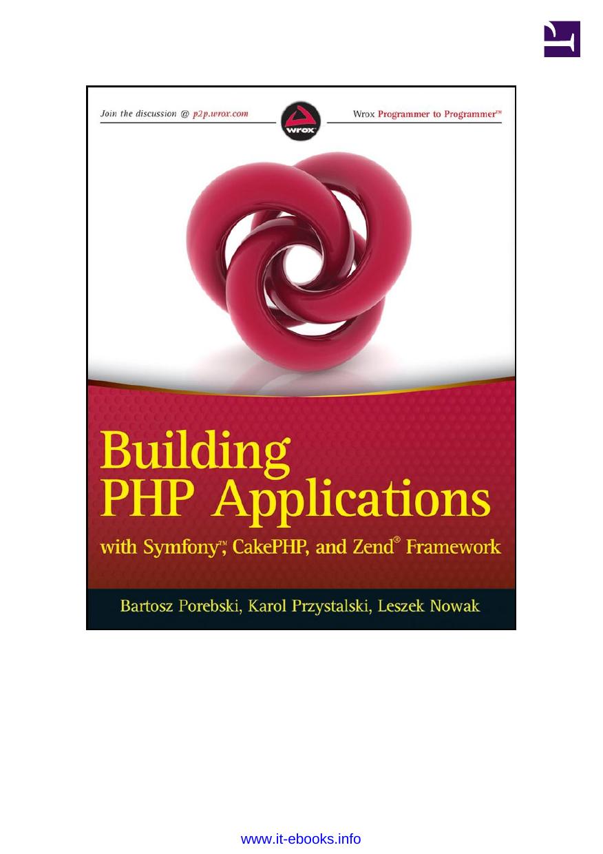 Building Php Applications With Symfony Cakephp And Zend Framework 1st Edition Bartosz Porebski