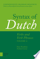 Syntax Of Dutch Verbs And Verb Phrases Volume 2 Hans Broekhuis