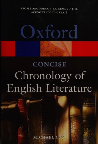 The Concise Oxford Chronology Of English Literature 2nd Cox Michael Ed