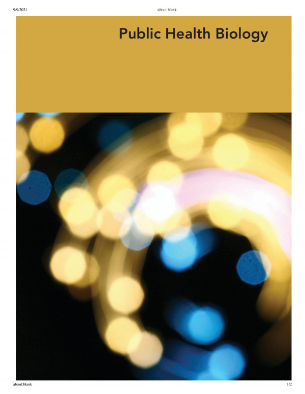 Biol 330 Public Health Biology 1st Nicholas Wallace