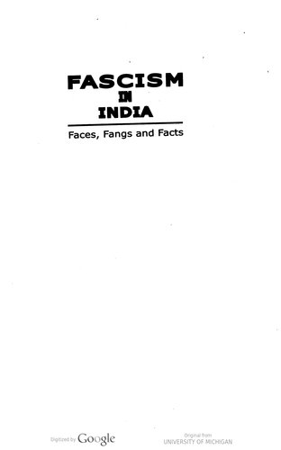 Fascism In India Faces Fangs And Facts Chaitanya Krishna Editor