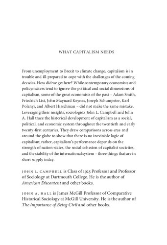 What Capitalism Needs Forgotten Lessons Of Great Economists John L Campbell