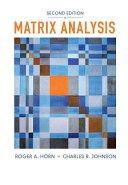 Matrix Analysis 2nd Edition Horn Roger A Johnson Charles R