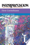 First Corinthians Interpretation A Bible Commentary For Teaching And Preaching 62611 Hays