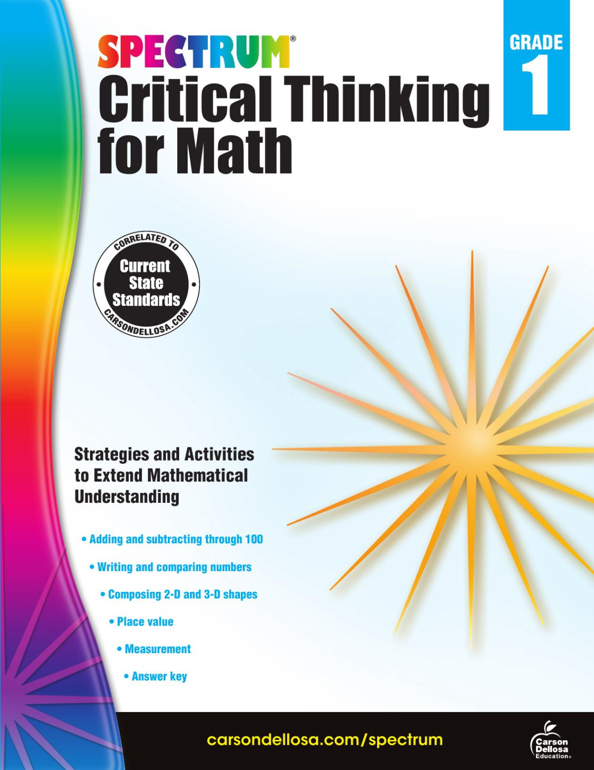 Spectrum Grade 1 Critical Thinking For Math Workbookstate Standards For 1st Grade Addition And Subtraction With Answer Key For Homeschool Or Classroom 128 Pgs Csm Spectrum