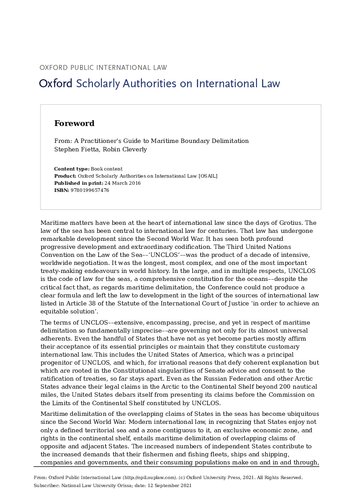 Practitioners Guide To Maritime Boundary Delimitation Illustrated Stephen Fietta