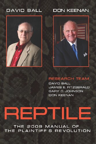 Reptile The 2009 Manual Of The Plaintiffs Revolution Paperback David Ball