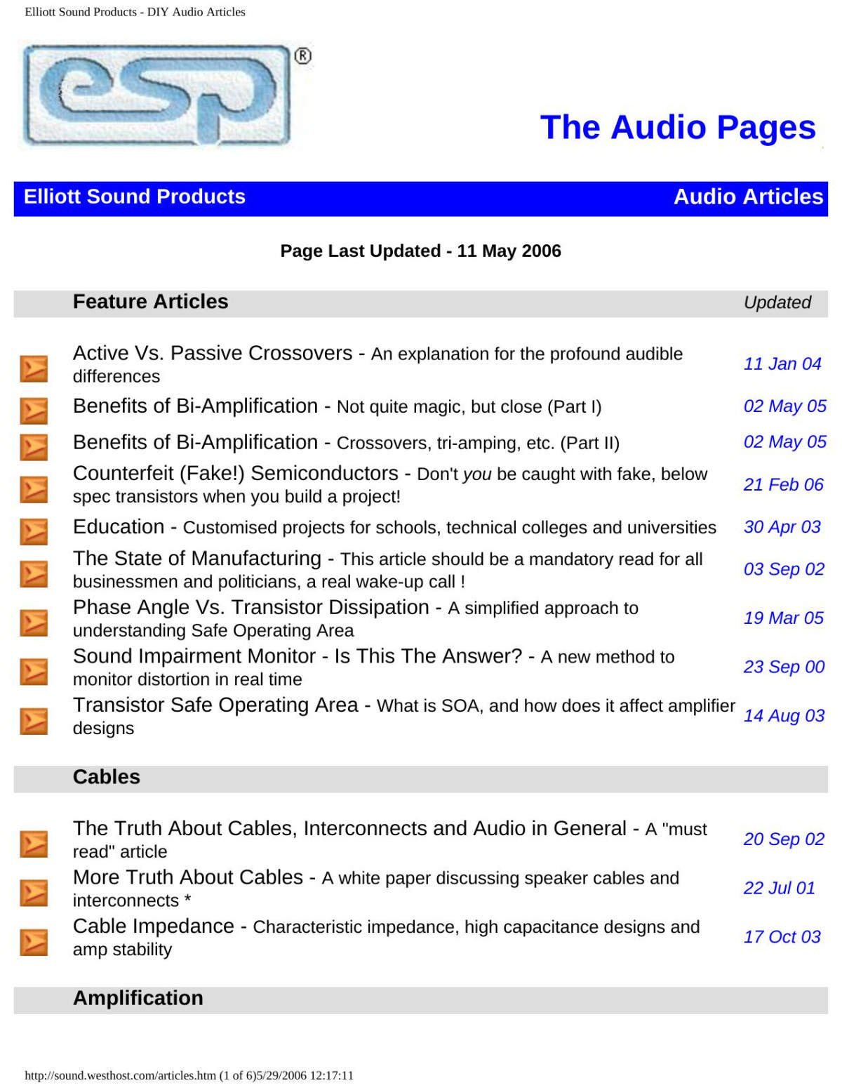 The Audio Pages Diy Audio Rod Elliott