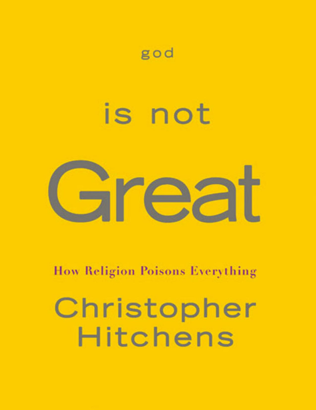 God Is Not Great Christopher Hitchens