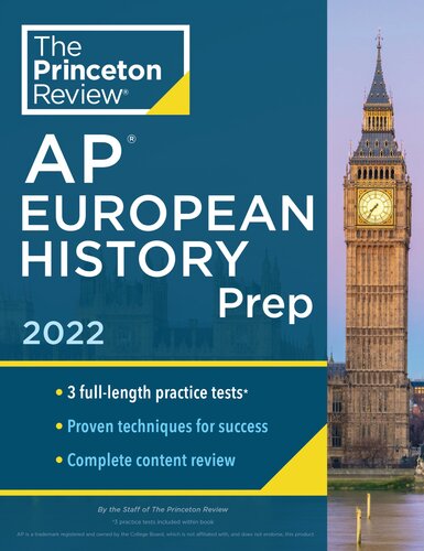 Princeton Review Ap European History Prep 2022 Practice Tests Complete Content Review Strategies Techniques 2022 College Test Preparation The Princeton Review