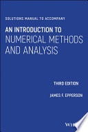 Solutions Manual To Accompany An Introduction To Numerical Methods And Analysis 3rd Ed 3rd Edition Epperson