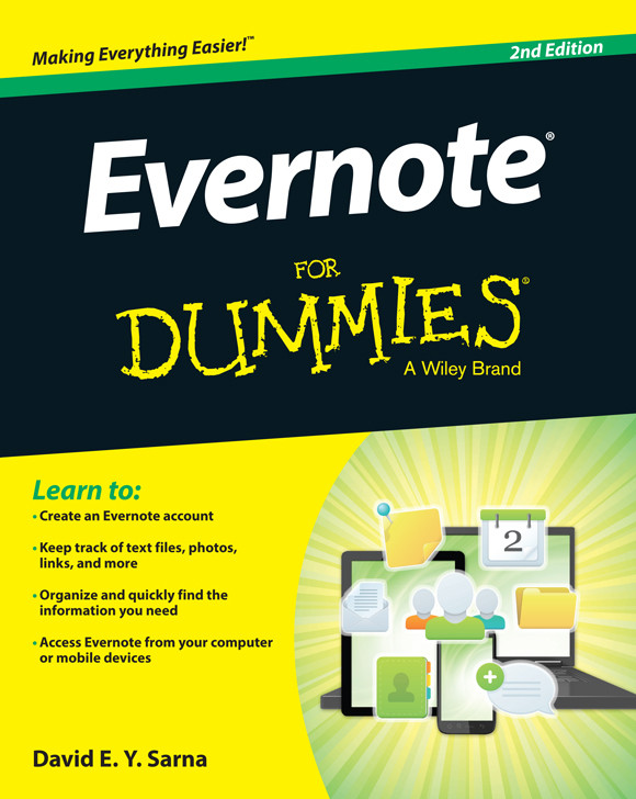 Evernote For Dummies David E Y Sarna