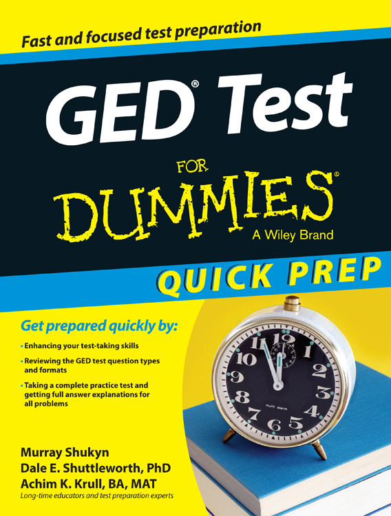 Ged Test For Dummies Quick Prep Edition Murray Shukyn