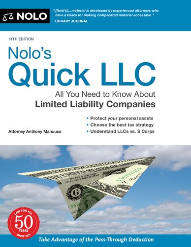 Nolos Quick Llc All You Need To Know About Limited Liability Companies Eleventh Mancuso Attorney