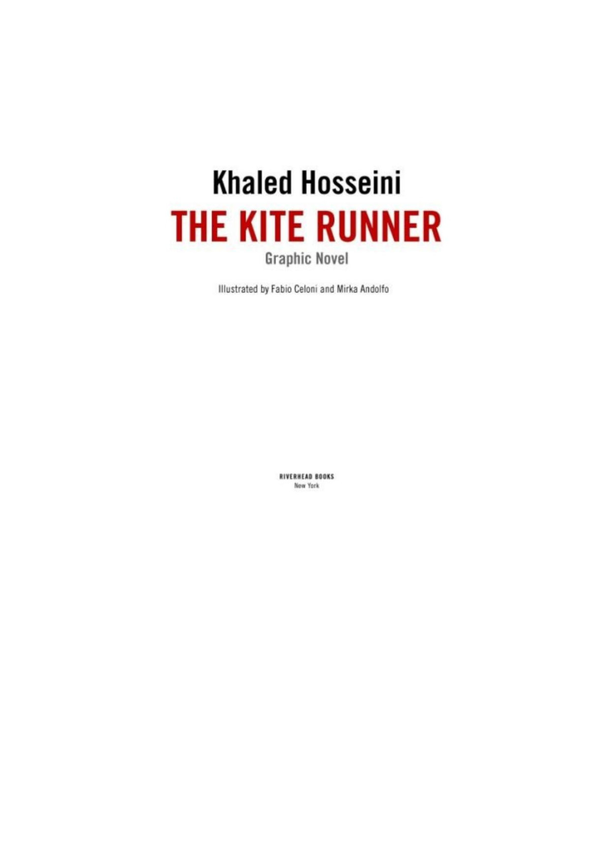 The Kite Runner Khaled Hosseini