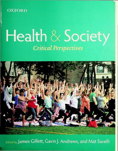 Health And Society Critical Perspectives Edited By James Gillett