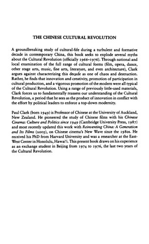 The Chinese Cultural Revolution A History Paul Clark