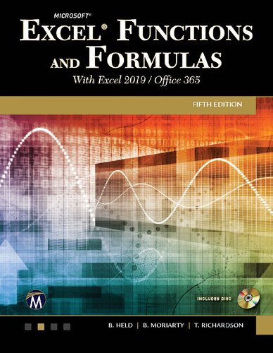 Microsoft Excel Functions And Formulas With Excel 2019office 365 5th Edition Bernd Held
