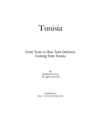 Tunisia 2nd Edition Booksumo Press